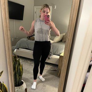 lululemon Grey Cropped Workout Tank
